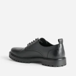 Derby noir cuir semelle crantée