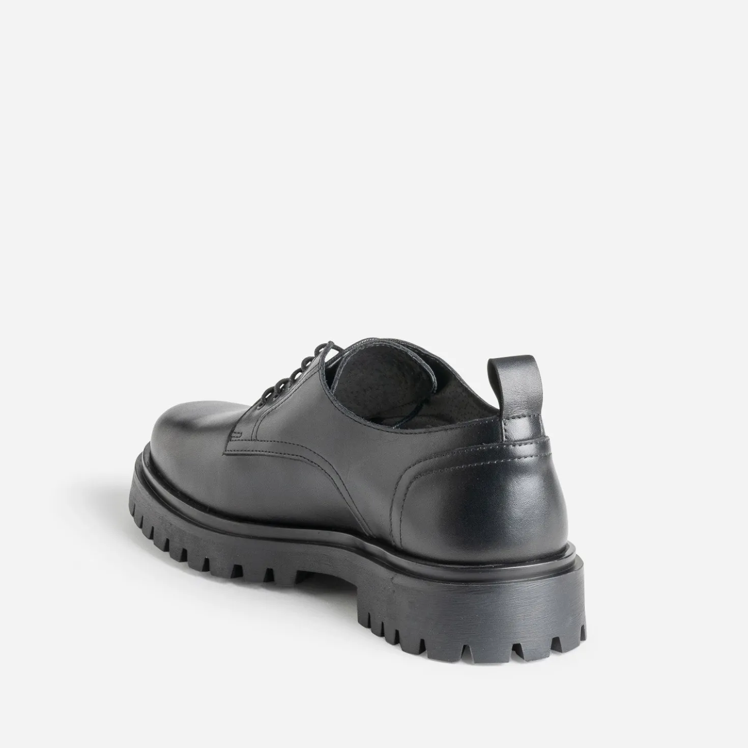 Derby noir cuir semelle crantée