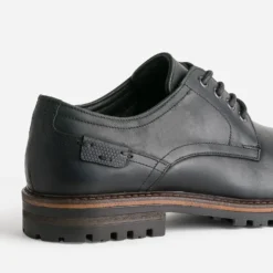 Derby noir cuir semelle crantée