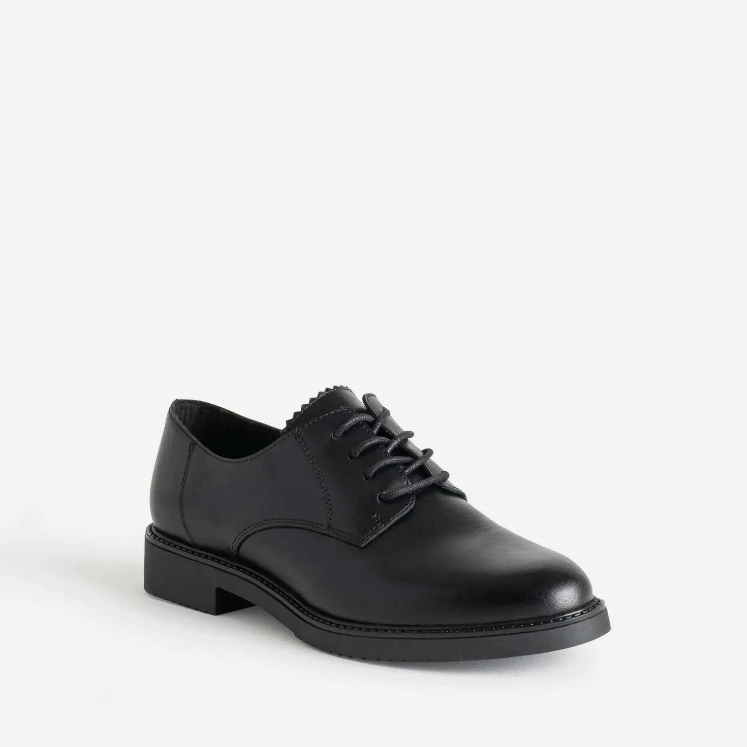 Derby noir en cuir