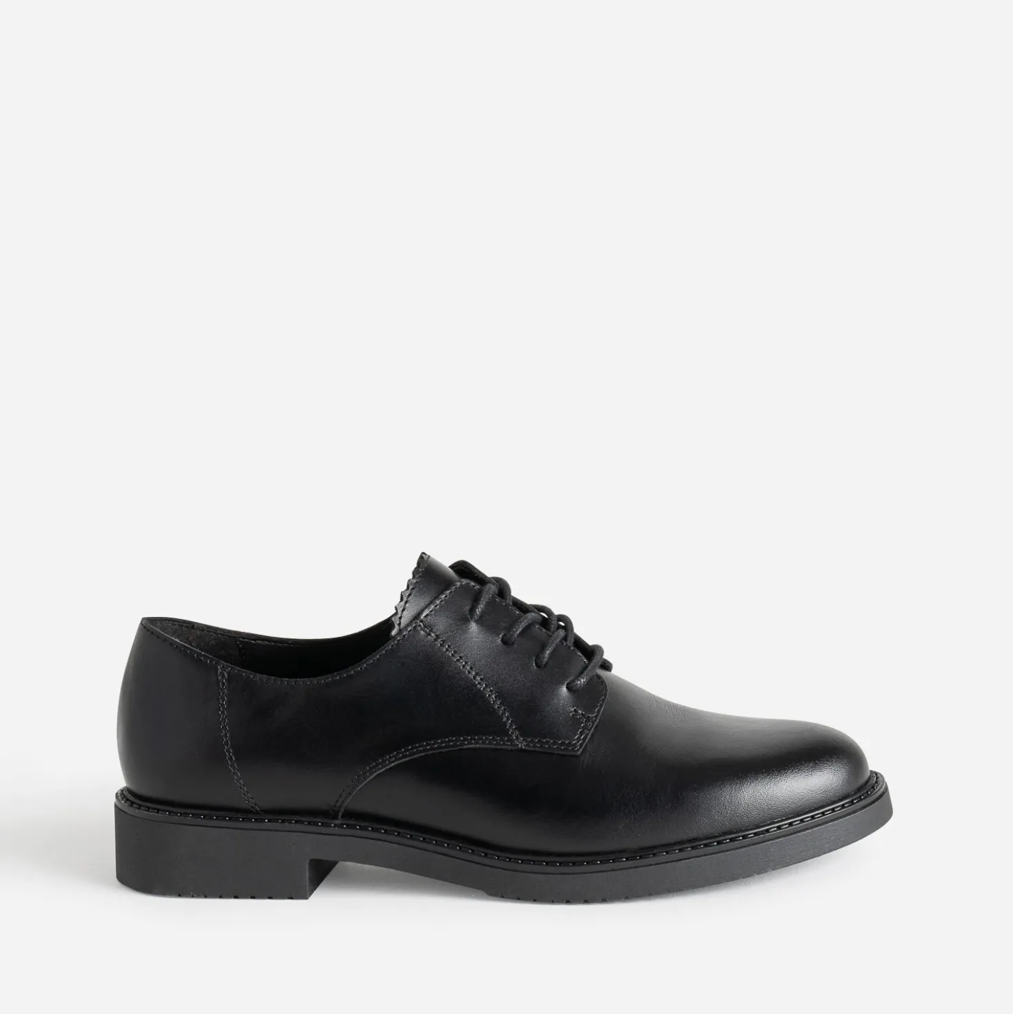 Derby noir en cuir