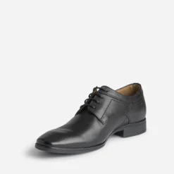 Derby noir en cuir