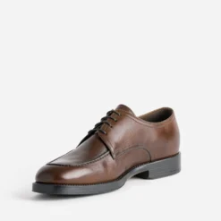 Derby plateau marron cuir