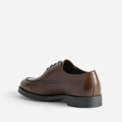 Derby plateau marron cuir