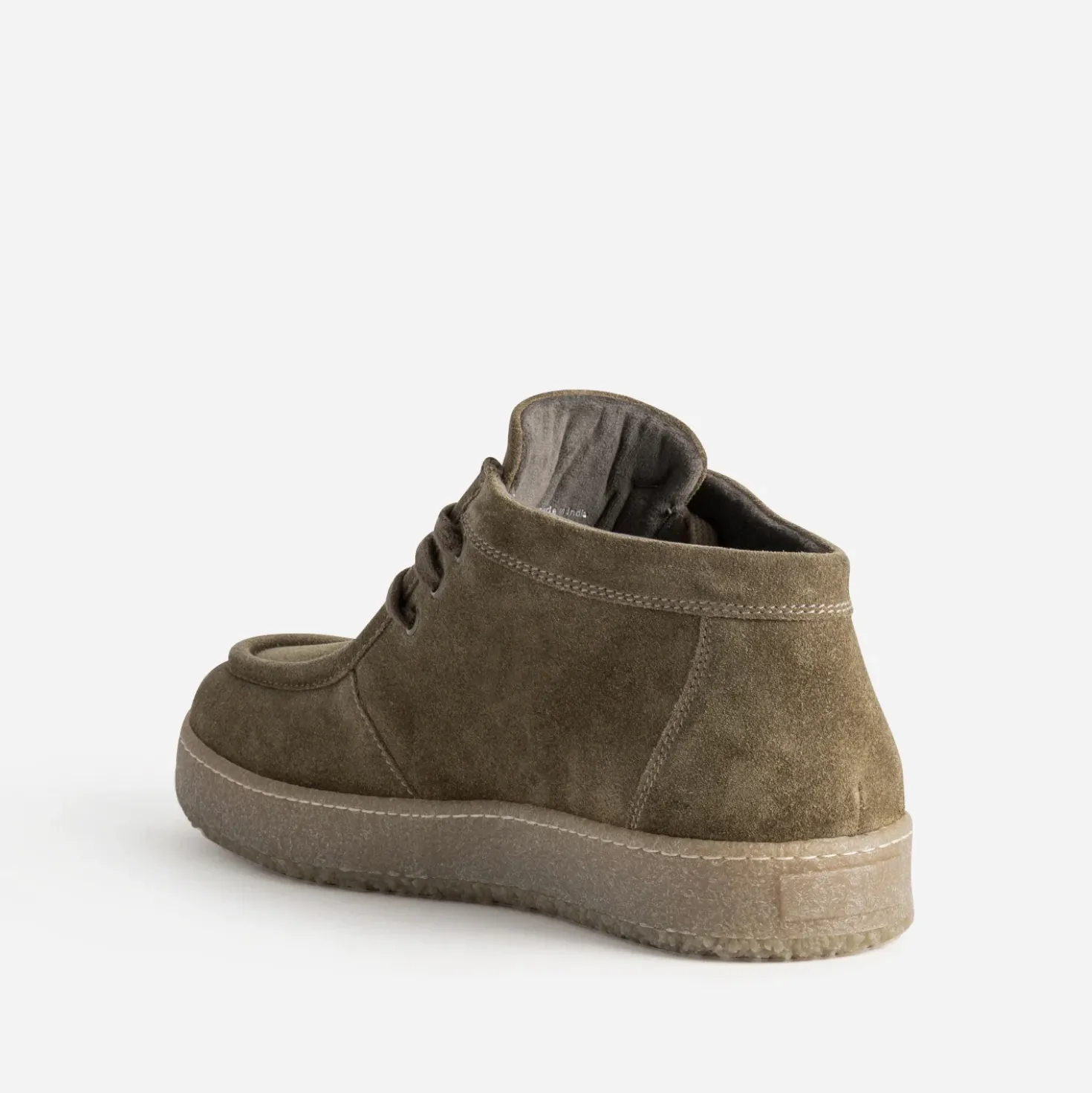 Derby plateau taupe cuir velours