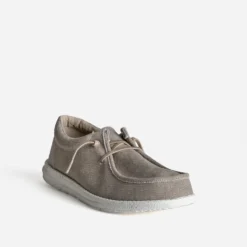 Derby plateau taupe textile