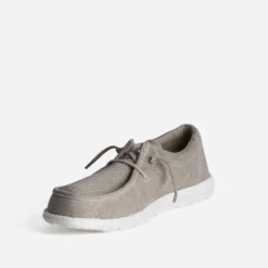 Derby plateau taupe textile