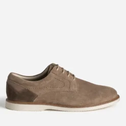 Derby taupe cuir velours