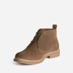 Desert boots taupe cuir velours