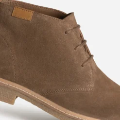 Desert boots taupe cuir velours