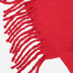 Echarpe rouge à franges