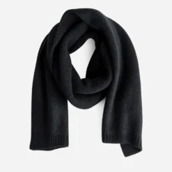 Echarpe TEXTO noire tricot décor strass