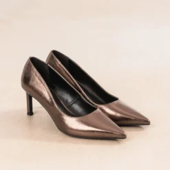 Escarpin bronze métallisé