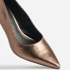 Escarpin bronze métallisé