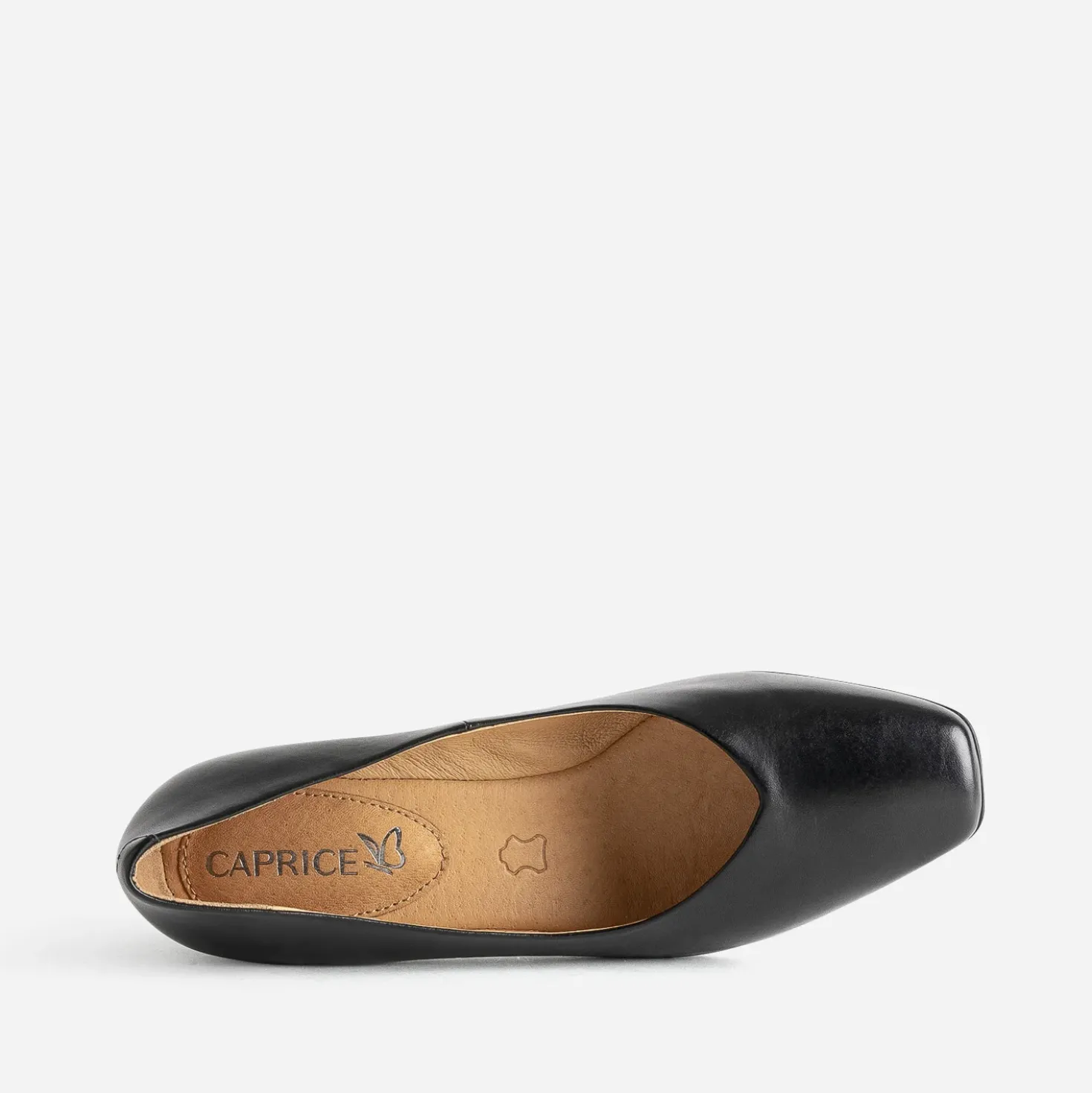 Escarpin CAPRICE noir cuir à talon