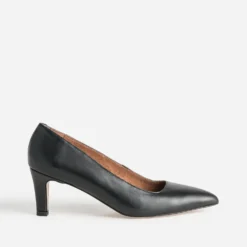 Escarpin noir cuir