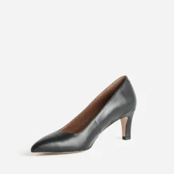 Escarpin noir cuir