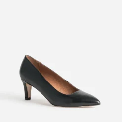 Escarpin noir cuir