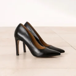 Escarpin noir cuir