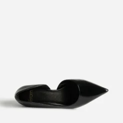Escarpin noir cuir cut-out