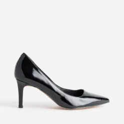 Escarpin noir cuir glacé