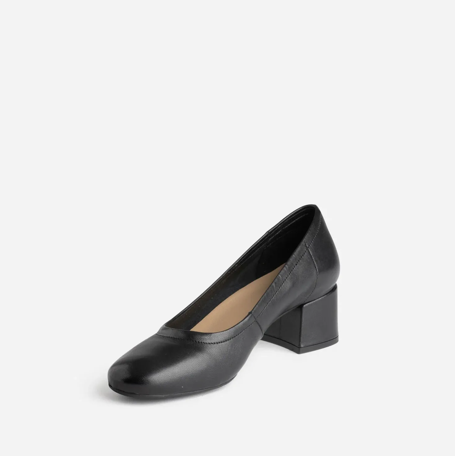 Escarpin noir en cuir