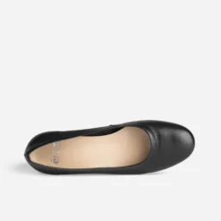 Escarpin noir en cuir