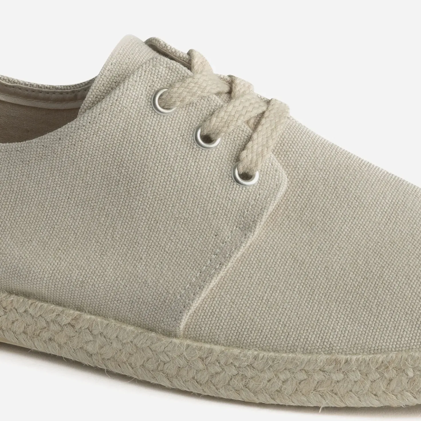 Espadrille beige en toile éco-conçu