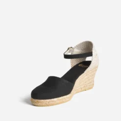 Espadrille compensée en toile