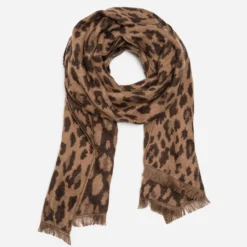 Etole beige jacquard motif léopard