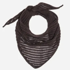 Foulard marron tricot ajouré