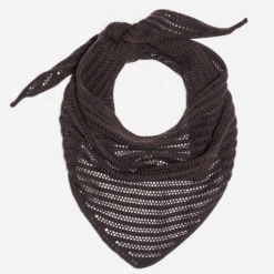 Foulard marron tricot ajouré