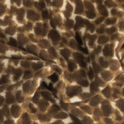 Foulard pointe beige motif léopard