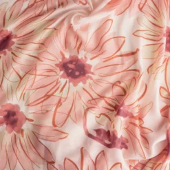Foulard rose imprimé maxi floral