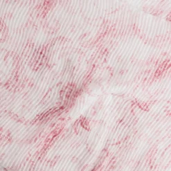 Foulard rose plissé imprimé cachemire