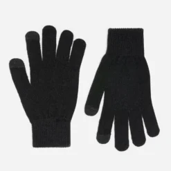 Gants homme noirs tricot