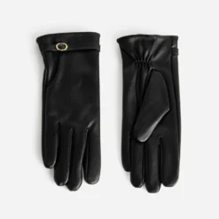 Gants noirs détail boucle