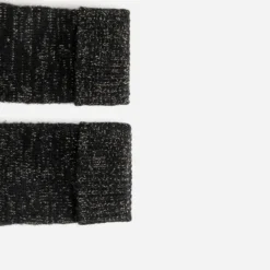 Gants noirs en tricot lurex