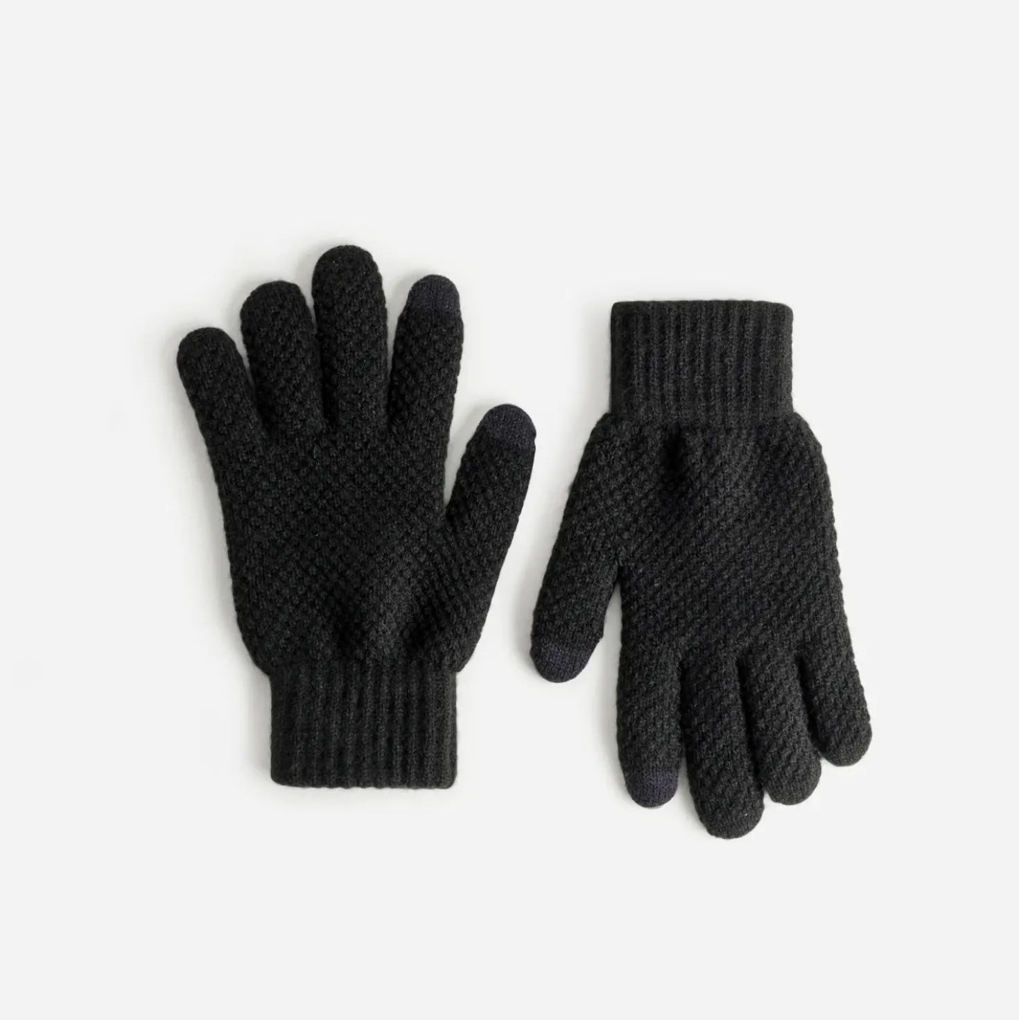 Gants noirs tricot