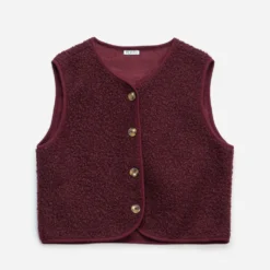 Gilet TEXTO bordeaux sans manches