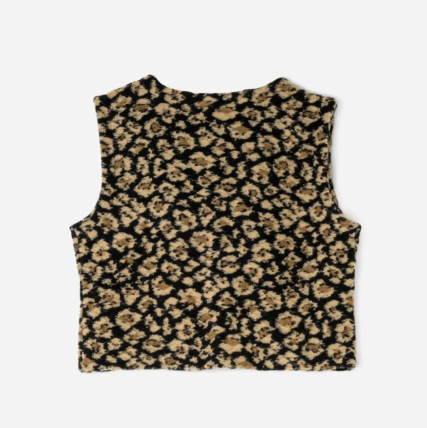 Gilet TEXTO noir à motif léopard