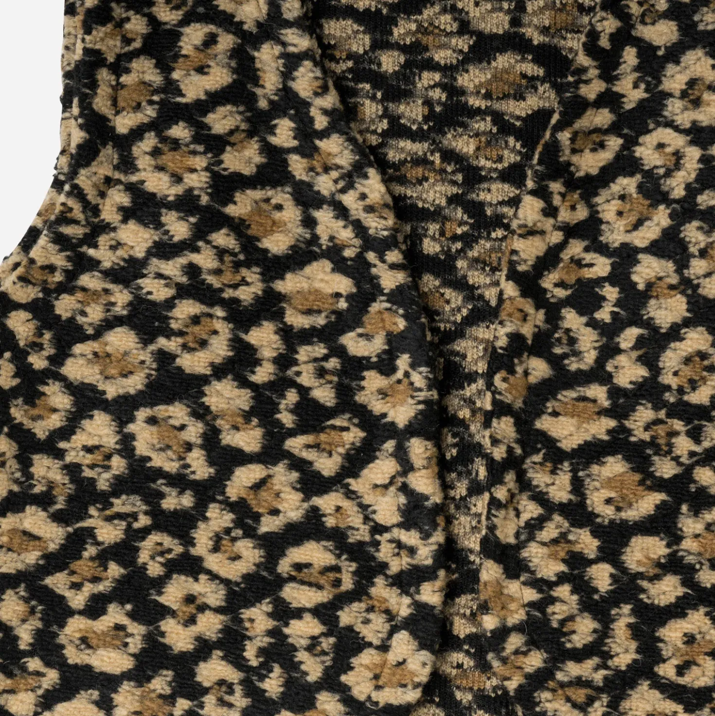 Gilet TEXTO noir à motif léopard