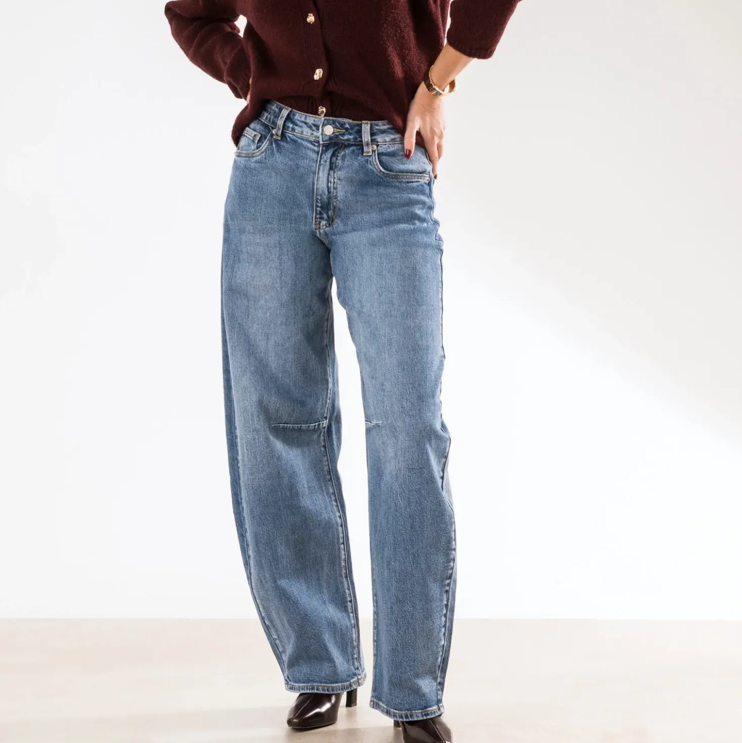 Jean ERAM WEAR bleu forme barrel