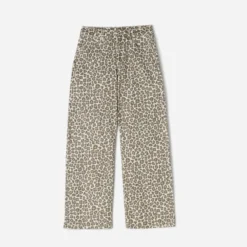 Jean TEXTO beige à imprimé léopard