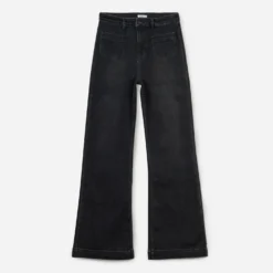 Jean TEXTO noir flare poches plaquées