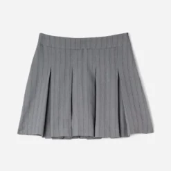 Jupe de tailleur TEXTO grise rayures tennis