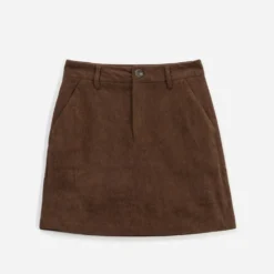Jupe ERAM WEAR marron velours côtelé