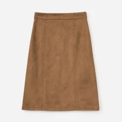 Jupe midi TEXTO camel en suédine
