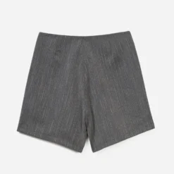 Jupe-short TEXTO grise à rayures tennis
