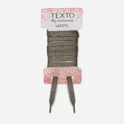 Lacets TEXTO irisés dorés